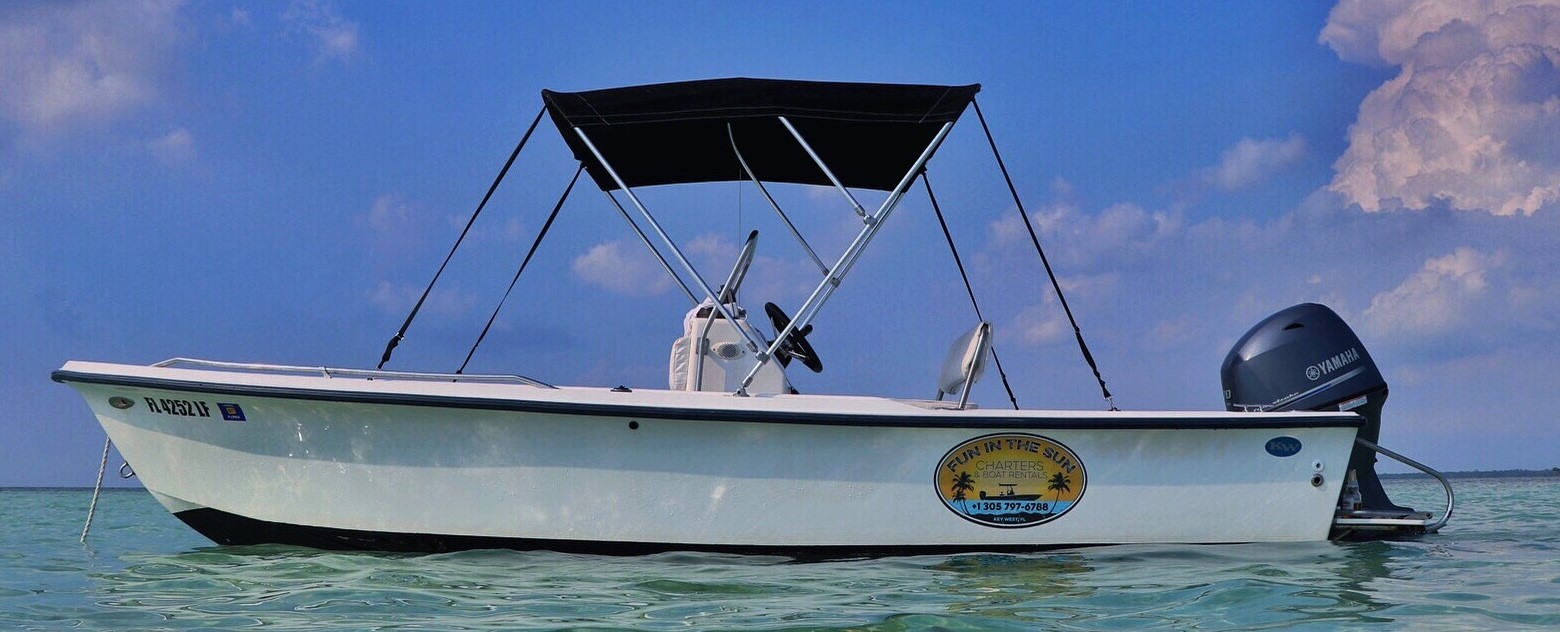 17 foot Key West bay boat with 70 horse power four stroke Yamaha