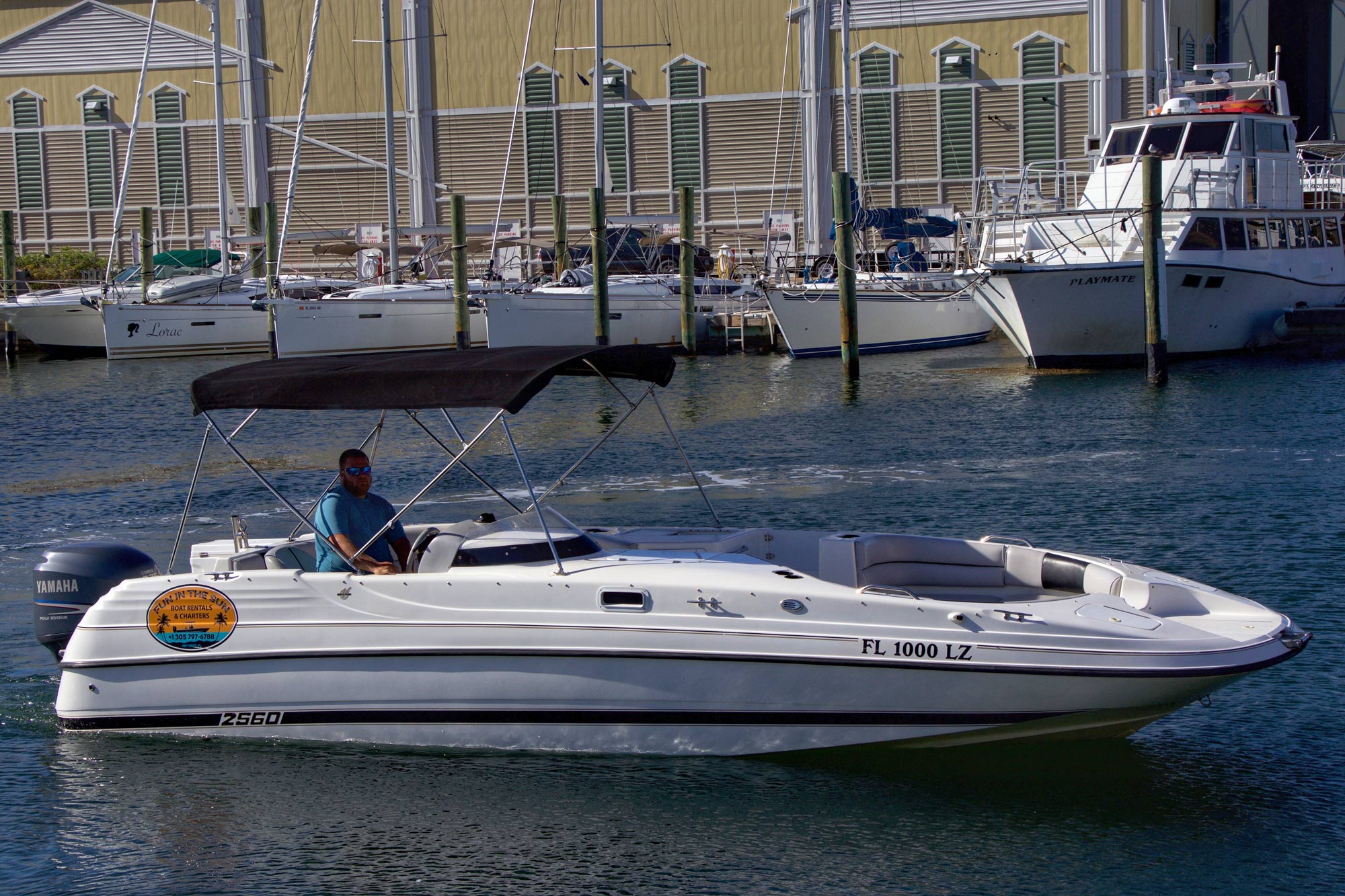26ft Century deck boat, powered by a 225hp Yamaha four stroke